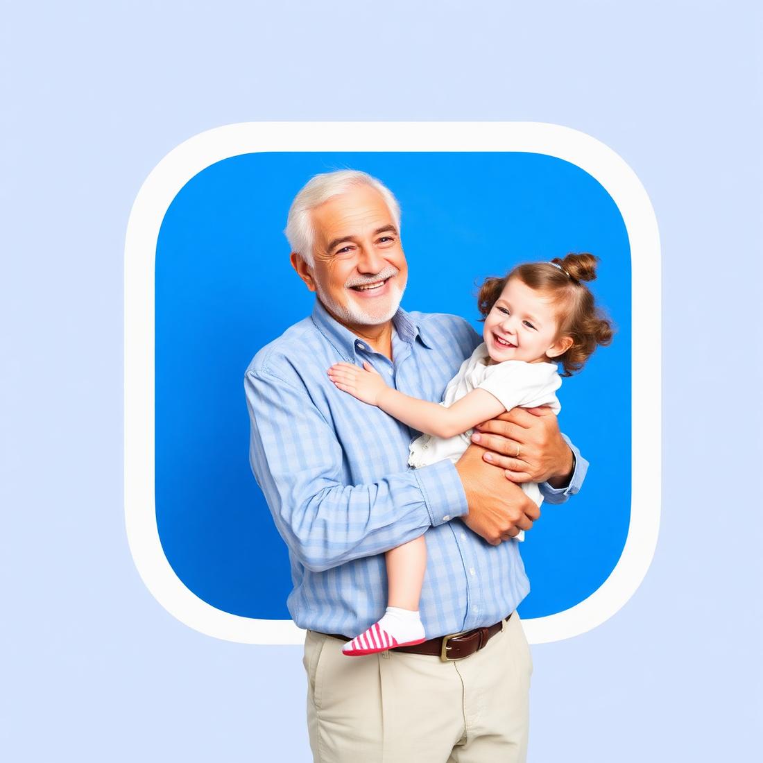 Grandfather and granddaughter